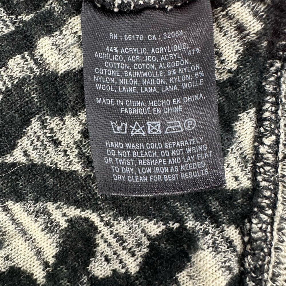 MOTH Anthropologie Black Chain Stitch Pattern Sweater Dress Sz XS - Picture 5 of 8